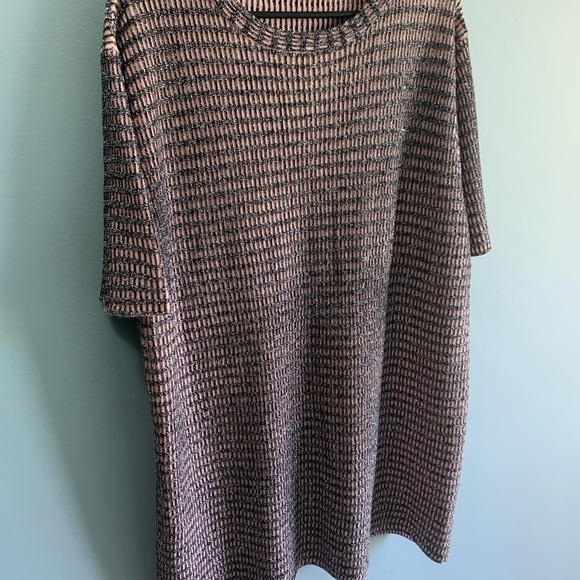 ZARA Knit tunic Metallic knit Dress- Size Large - Picture 2 of 9